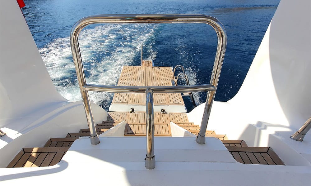 Swimming platform and sea ladder of Angelo 2 Gulet yacht