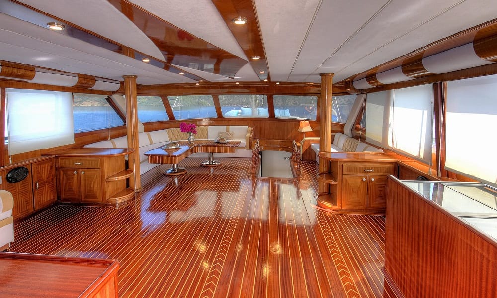 Angelo 2 Gulet docked in a Fethiye marina, Turkey