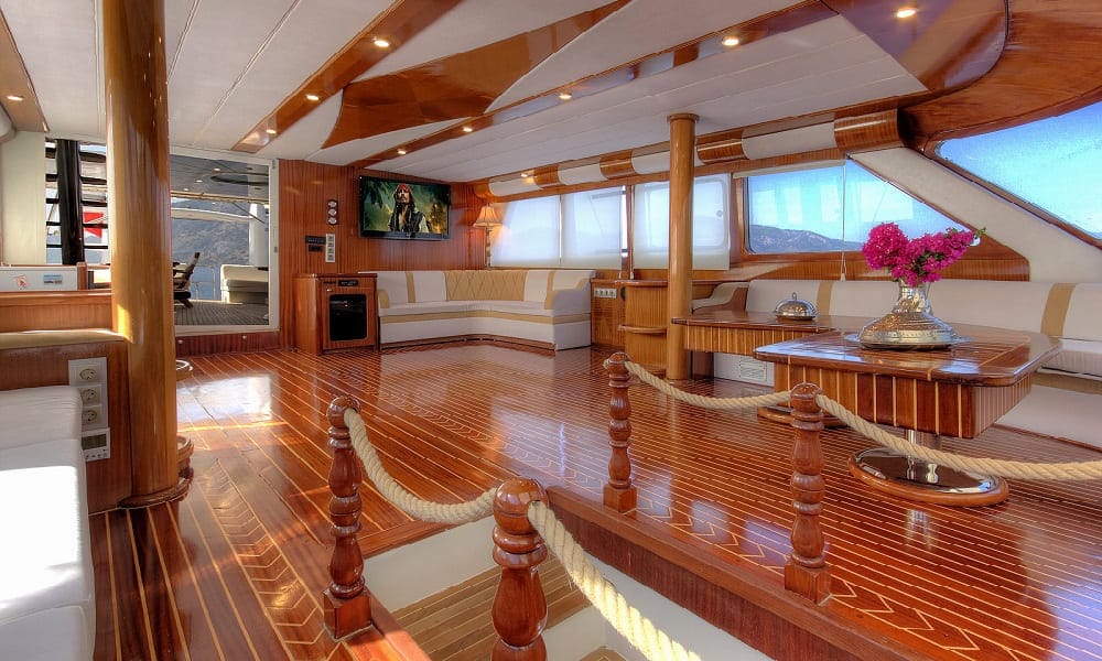 Angelo 2 Gulet docked in a Fethiye marina, Turkey