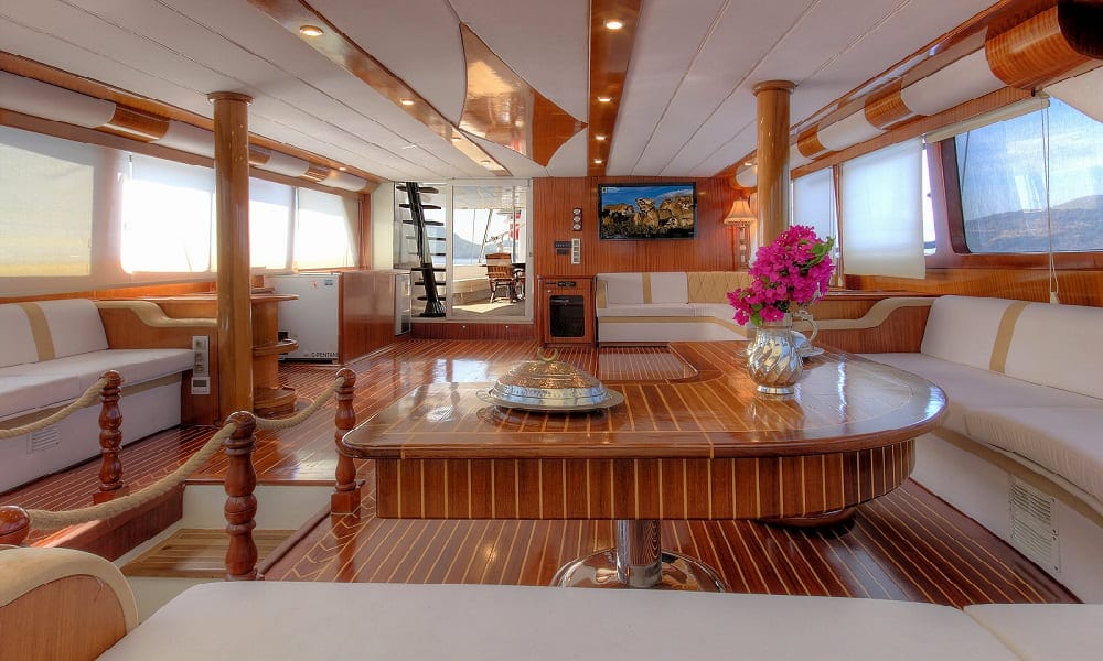 Angelo 2 Gulet docked in a Fethiye marina, Turkey