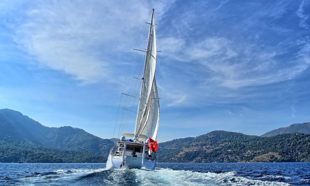 Angelo 2 Gulet sailing along the Turkish Turquoise Coast