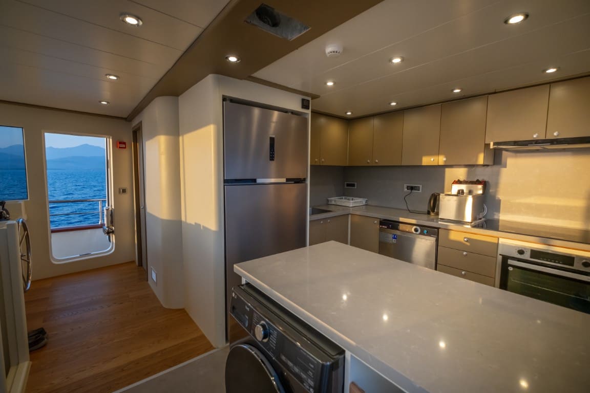 Guests relaxing on Lycian Dream trawler charter in Turkey
