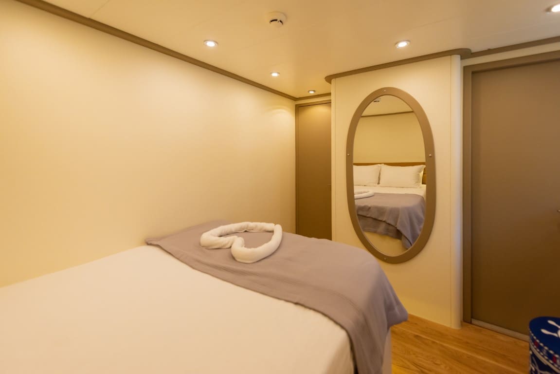 Lycian Dream trawler guest cabin with double bed