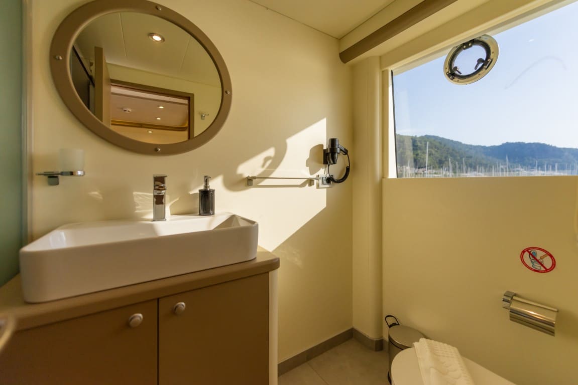 Lycian Dream yacht bathroom interior